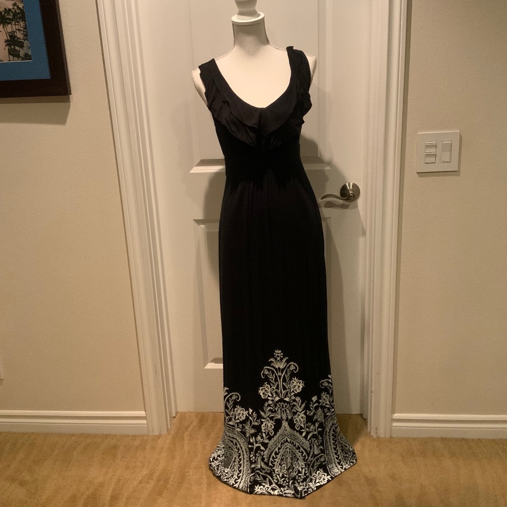 Womens Soma Maxi Dress Size S Black & White